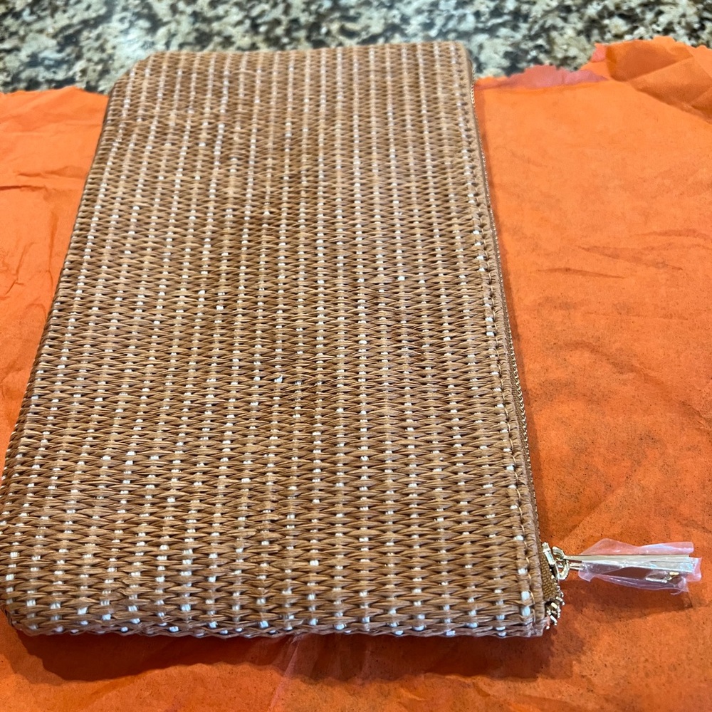 Marc Jacobs Tan and White Cosmetic Bag with Floral Accent - Picture 4 of 4